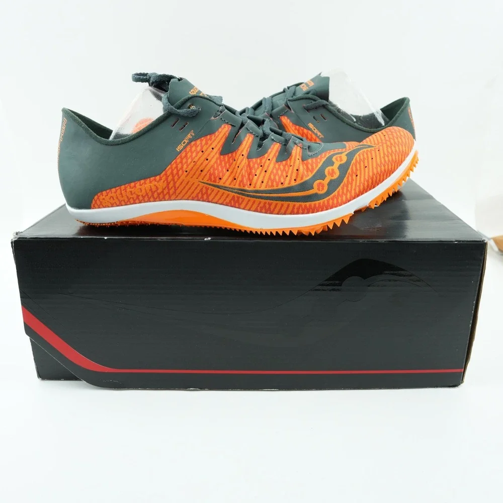 Saucony Endorphin 2 Running Shoes Mens 9 Racing Track Spikes Orange‎ Grey Saucony Endorphin Speed 2 S20688-45 Orange Running Shoes  main image 3